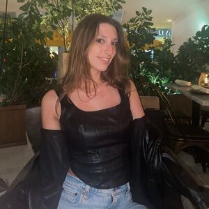 Abercrombie Faux Leather Corset